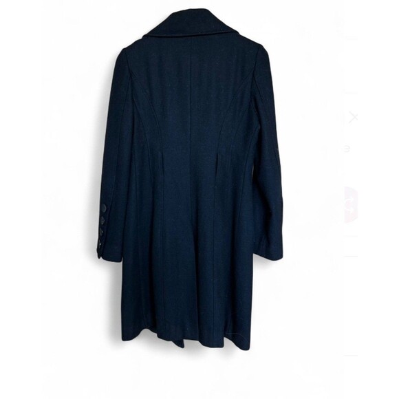 GUESS Vintage Wool Blend Double-Breasted Pea Coat Women’s Size S Black Y2K - Picture 3 of 6